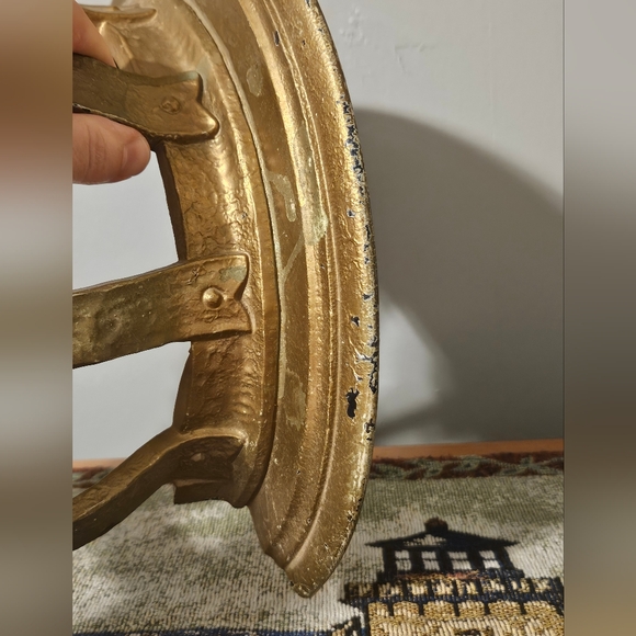 Vintage 1968 Dart Industries 3505 Gold Painted Hanging Wall Shelf - Picture 3 of 11